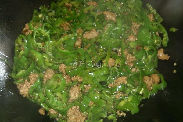 青椒炒肉丝的做法图解4
