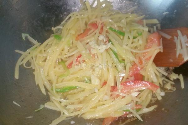 土豆丝炒西红柿的做法图解5