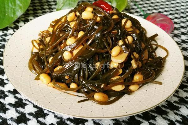 海带焖黄豆的做法图解11