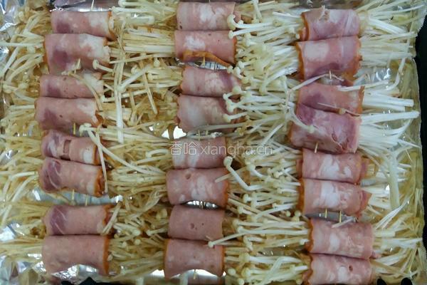 烧烤味培根金针菇的做法图解4