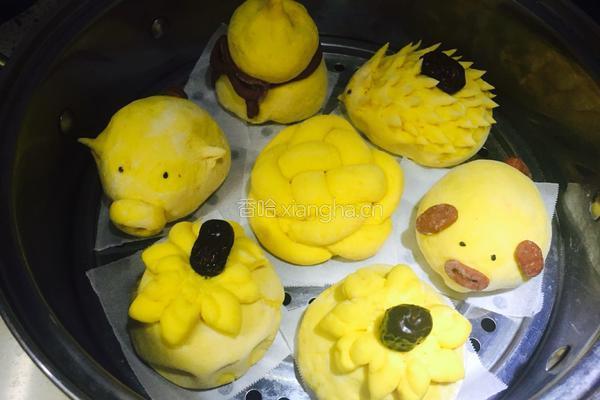 花样南瓜豆沙馒头的做法图解10