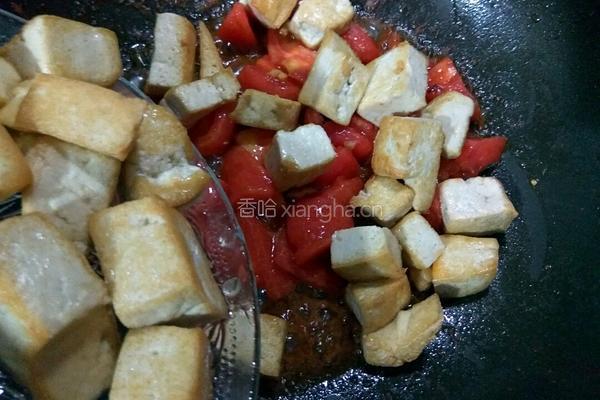 豆腐炒西红柿的做法图解6