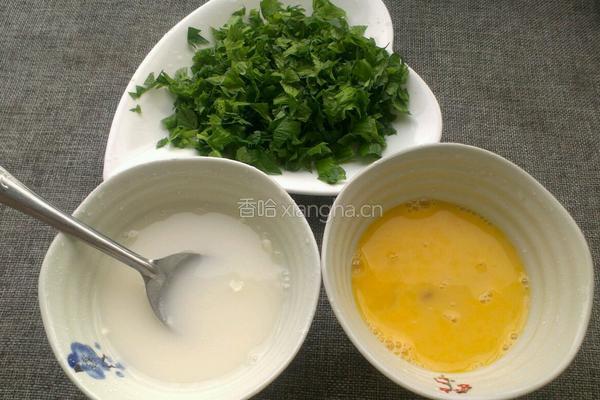 芹菜叶鸡蛋汤的做法图解2