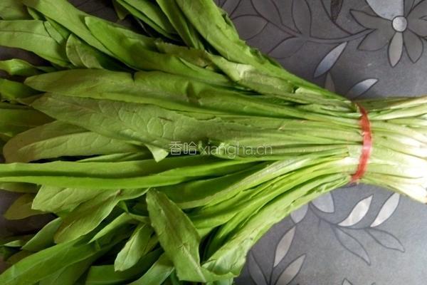 白灼油麦菜的做法图解1