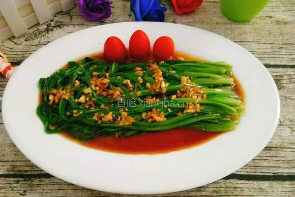 白灼油麦菜的做法图解8