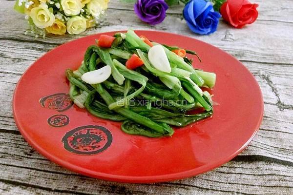 炝炒油麦菜的做法图解8