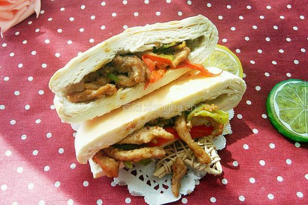 烧饼夹里脊的做法图解9