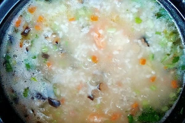 干贝鲜虾海鲜粥的做法图解11