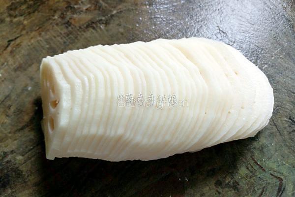 藕炒肉片的做法图解3