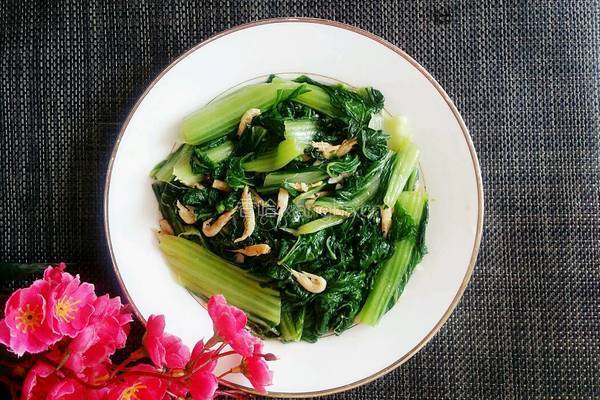 耗油虾米小白菜的做法图解4