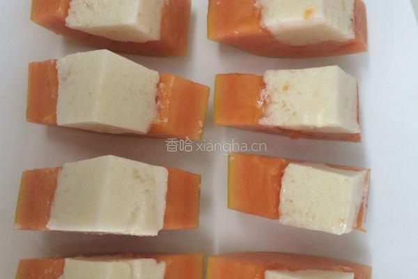 牛奶木瓜冻的做法图解8