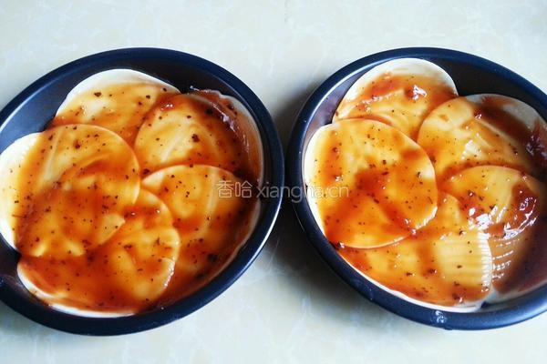 饺子皮批萨的做法图解4