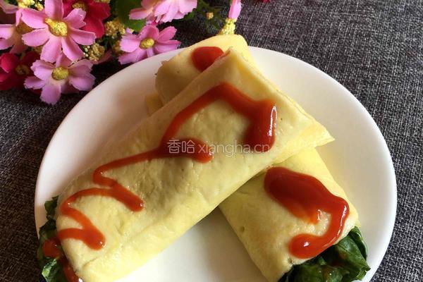 鸡蛋卷菜饼的做法图解8