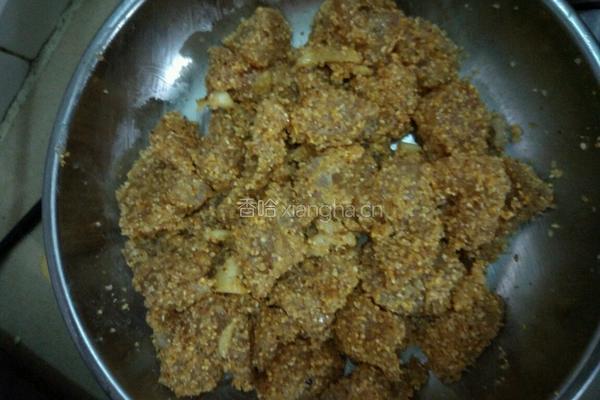 粉蒸鸡肉的做法图解4