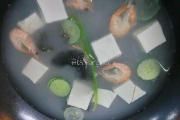 鲜虾豆腐汤的做法图解5