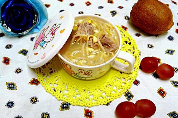 豆芽排骨汤的做法图解8