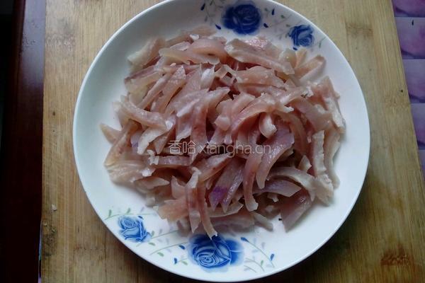 辣椒炒肉皮的做法图解5