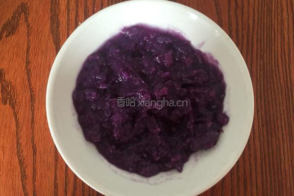 紫薯玫瑰花卷的做法图解2