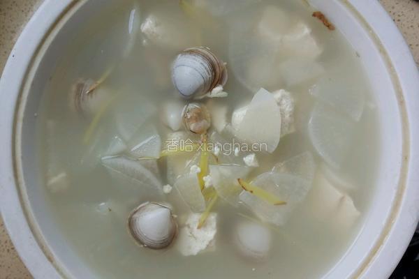 蛤蜊豆腐萝卜汤的做法图解9