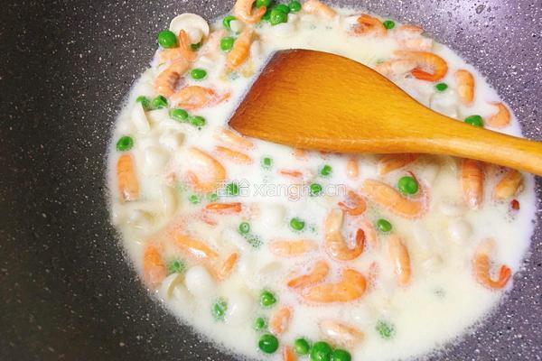 奶香青豆煨河虾的做法图解11