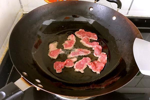 牛肉炒芥兰的做法图解7