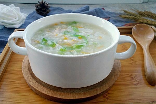 鸡肉青菜粥的做法图解8