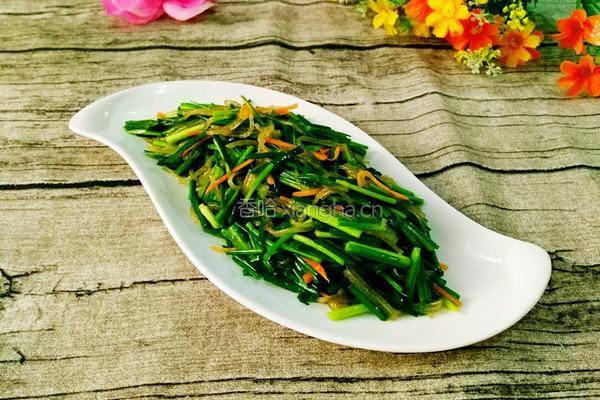 韭菜炒粉条的做法图解15