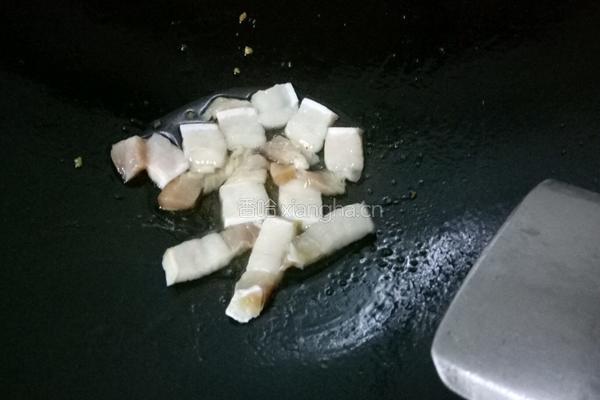 菜心炒肉的做法图解2