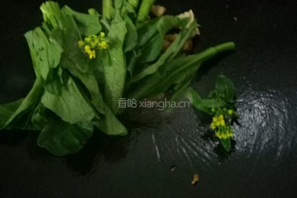 菜心炒肉的做法图解5