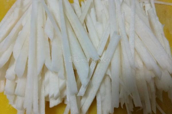 凉拌白地瓜的做法图解3