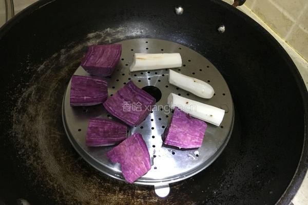 宝宝辅食－紫薯山药糕的做法图解1