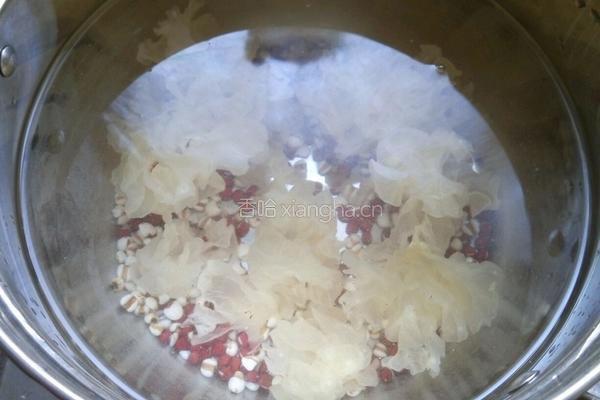 薏米红豆银耳羹的做法图解4