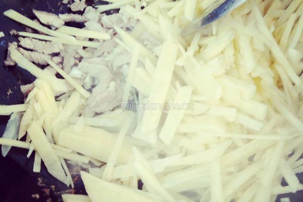 土豆丝炒菜梗的做法图解7