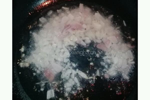 干锅咸肉有机花菜的做法图解2