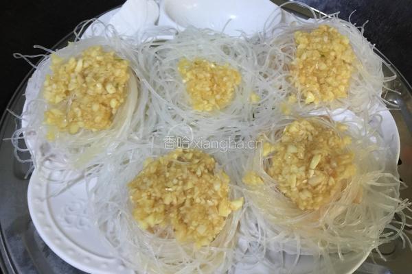 蒜蓉粉丝蒸大元贝的做法图解7