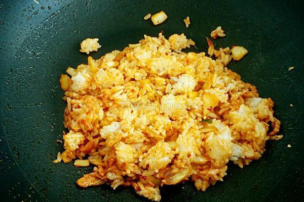 韩式泡菜炒饭的做法图解6