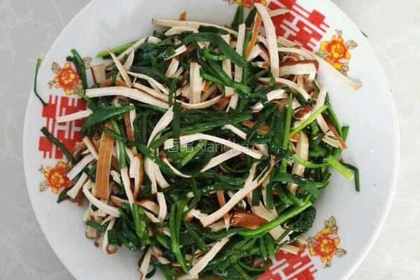 韭菜炒香干的做法图解3