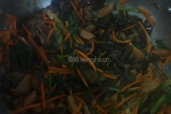 蘑菇火腿小白菜的做法图解8