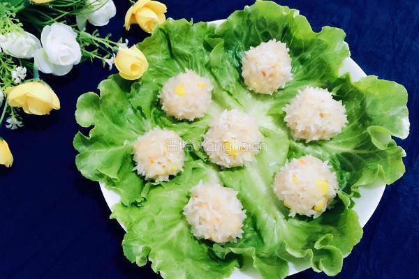 碧绿蒸肉丸的做法图解11