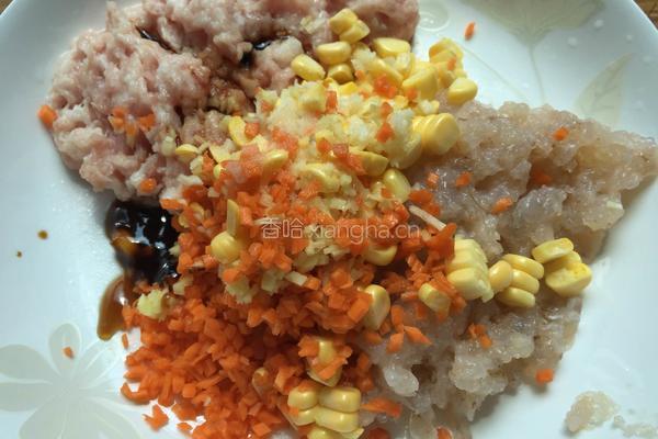碧绿蒸肉丸的做法图解5