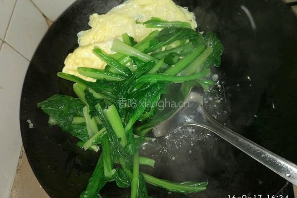鸡蛋炒荠菜的做法图解5