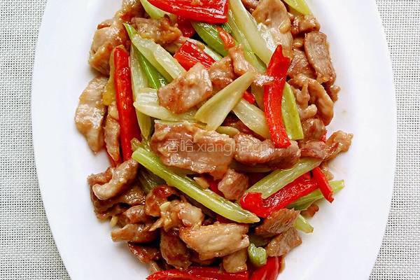 西芹炒肉片的做法图解8