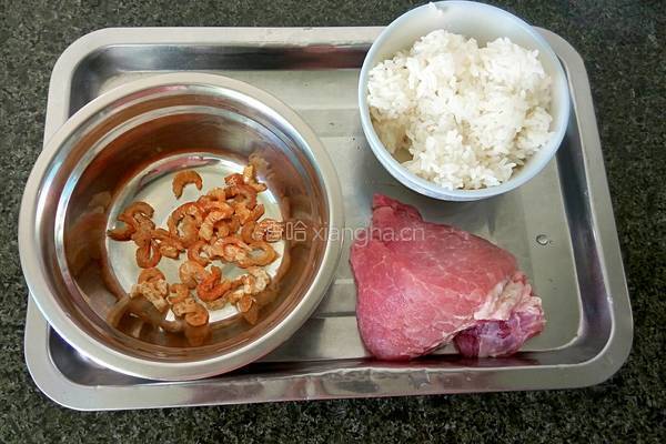 虾米瘦肉粥的做法图解1