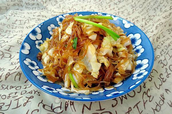 甘蓝炒粉的做法图解8