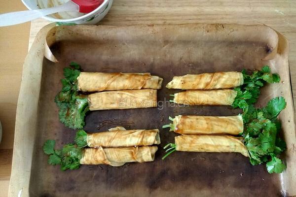 豆皮香菜卷的做法图解8