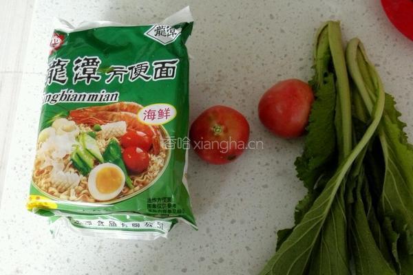 小白菜泡面的做法图解1