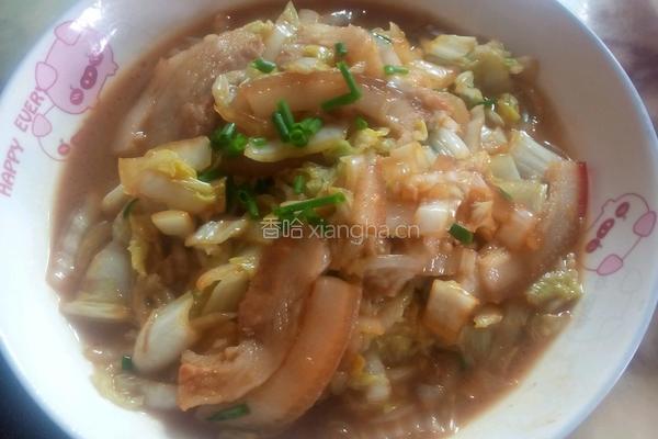 白菜炒肉的做法图解7