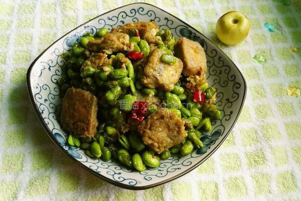 臭豆腐煎毛豆儿的做法图解16