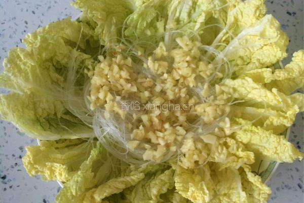 蒜蓉粉丝蒸娃娃菜的做法图解4