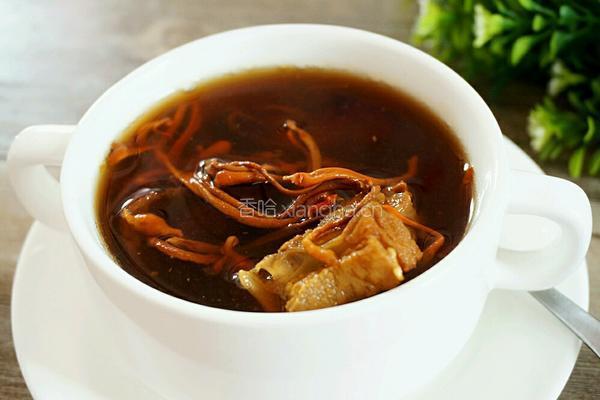 虫草花炖鸭汤的做法图解7